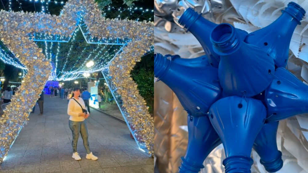 Reciclaje, decoraciones y trabajo en equipo: conocé el paseo navideño de Tacuarembó que se creó reutilizando miles de botellas plásticas